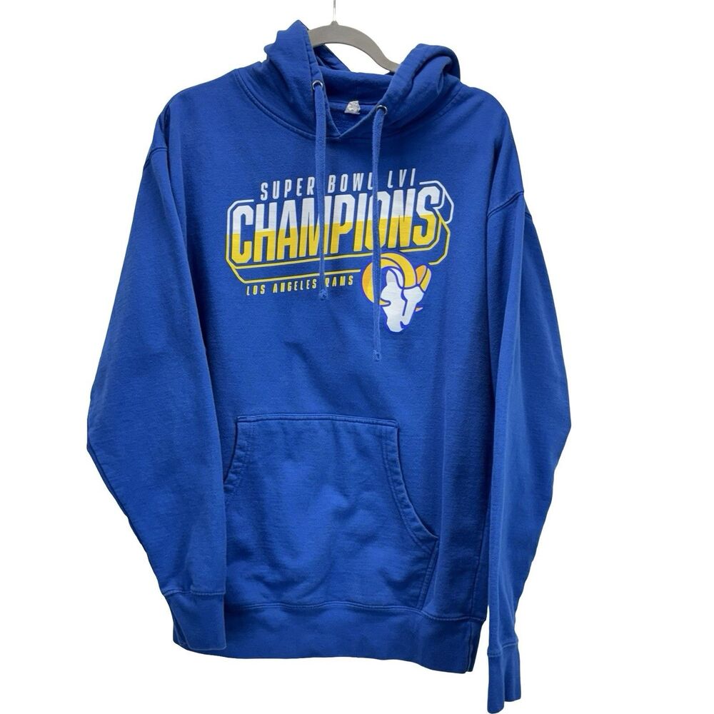 Los Angeles Rams NFL Hoodie Pullover Sports Mens Sweatshirt Large